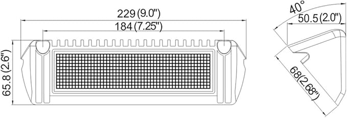 Raycharm 9" RV & Marine Boat Exterior LED Scene Light Fixture, 40° Down Angle Flood Beam, 3000K Warm-White, 12V/24V DC, High Lumen Output Low Current Draw, Waterproof White Finish, 1-Pack