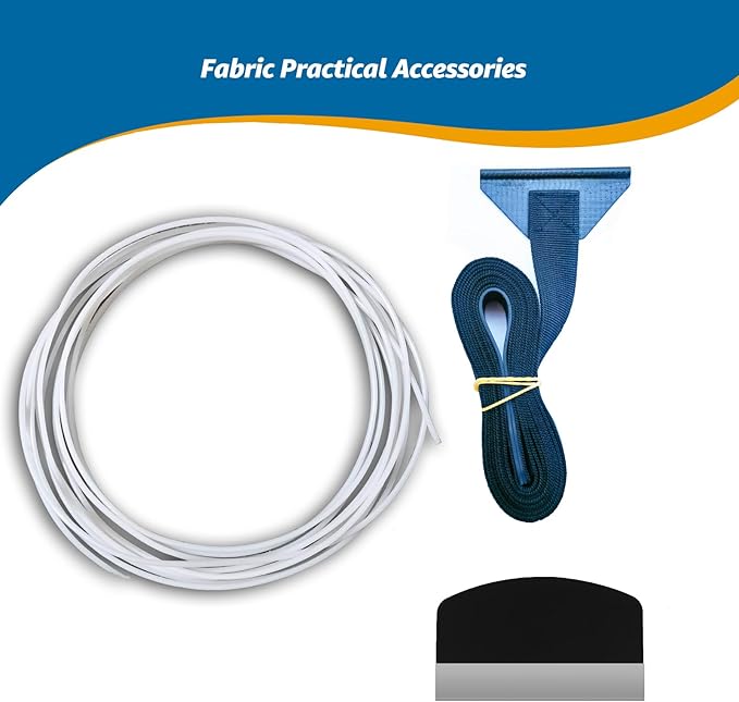 RV Awning Fabric Replacement, Patio Vinyl Outdoor Canopy for Campers, Trailers, and Motorhomes (Grey Fade, 17'(Fabric 16'2"))