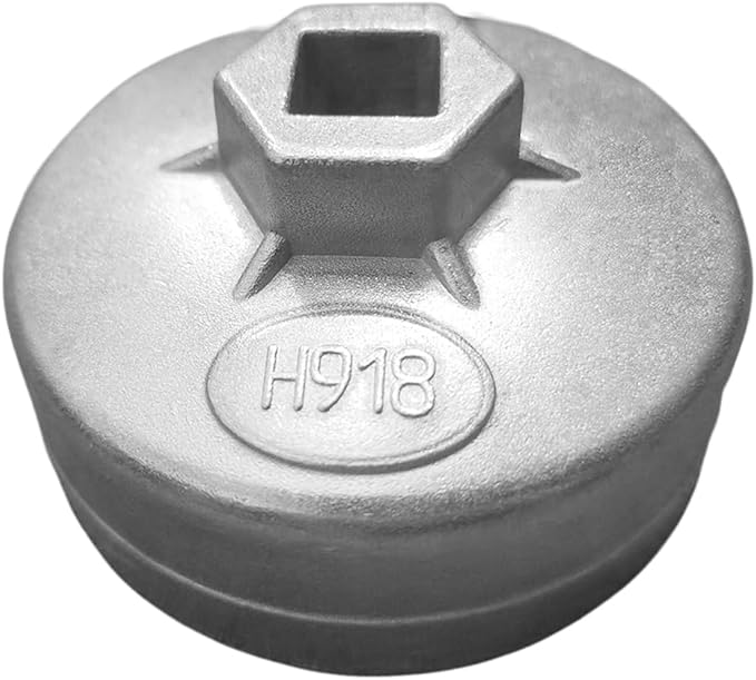 74mm 15-Flute 918 Oil Filter Wrench Tool Socket for AC Delco PF63E PF64, Fits Chevy Silverado 4.3L & Equinox 1.5L