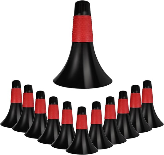 12 Pcs Sports Training Cones 9 Inch Agility Plastic Skating Marker Cones with Carry Bag for Kids Football Basketball Practice