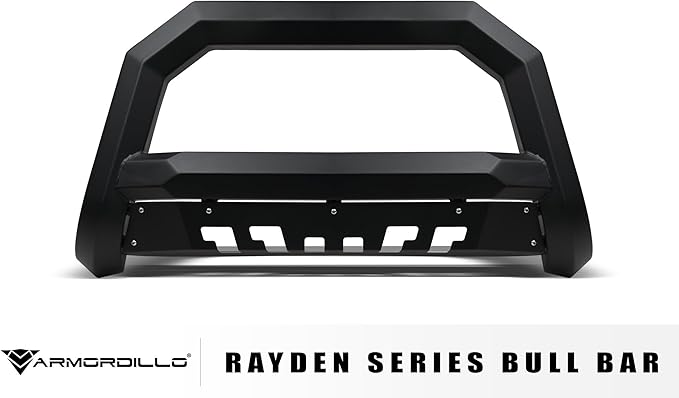 Armordillo Rayden Series Bull Bar Compatible with 2019-2021 Chevy Silverado/GMC Sierra 1500|8719923|Matte Black|Front Bumper Guard|Bull Guard