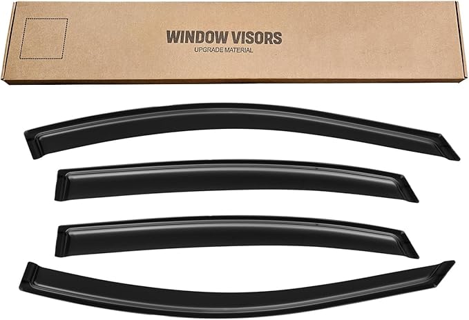 Window Rain Guards for 2006-2013 Chevy Chevrolet Impala & Impala Limited 2014-2016, Window Visor Guard Vent Wind Shade Deflector Rain Shield Protector Sun Visor for 06-13 Impala, Outside-Mount, 4PCS