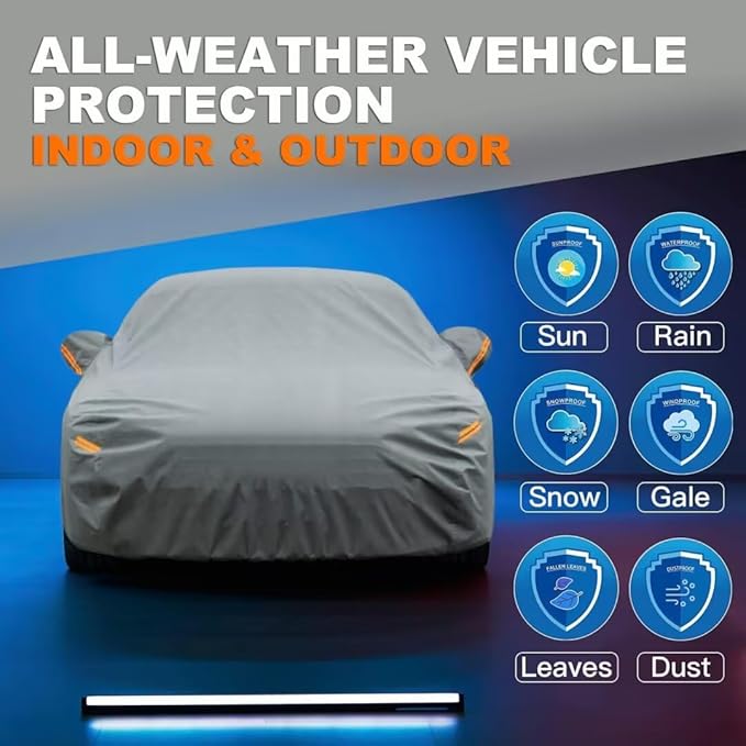 Kayme Heavy Duty SUV Car Cover Custom Fit Cadillac XT5 Waterproof All Weather for Automobiles, Full Exterior Covers Sun Rain UV Protection.（Deliver About 3-10 Days）