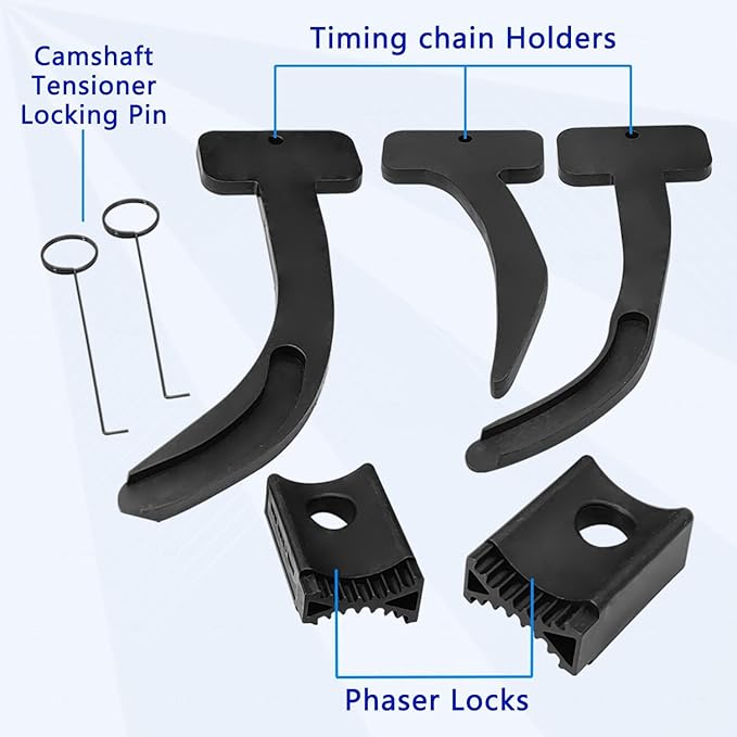 ZKTOOL 7PCS Camshaft Phaser Timing Chain Tools - Compatible with VW Jeep Chrysler Dodge 3.6L Pentastar 10200A+10202 10369 Cam Locking Tool…