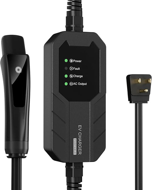MEGEAR 16 Amps Level 1 Tesla Charger, NEMA 5-15 Plug, Portable Electric Car Charger with a 23 Ft Cable, Compatible with Tesla Models X/Y/3/S and Cybertruck