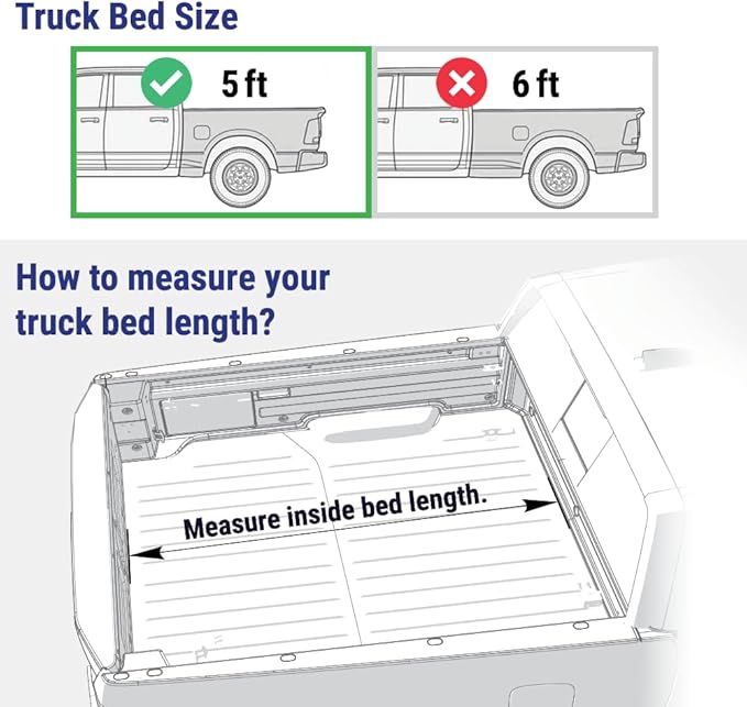 Syneticusa ER Power Retract Hard Tonneau Cover Fits 2016-2026 Tacoma 5' Bed Off Road Retractable Waterproof T-Slot Rails