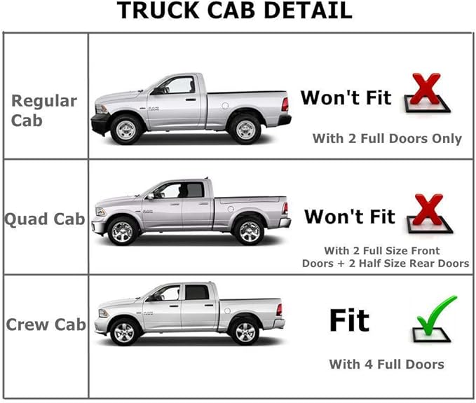 inchannel Smoke Window Visor Rain Guards Compatible with Ram 1500 Crew Cab 2019-2025 Vent Visor 4pc