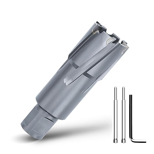 13/16" x 2" Annular Cutter with Weldon Shank,Carbide Tip Annular Drill Bit for Stainless Steel, Iron (2" Depth, 13/16" Diameter)