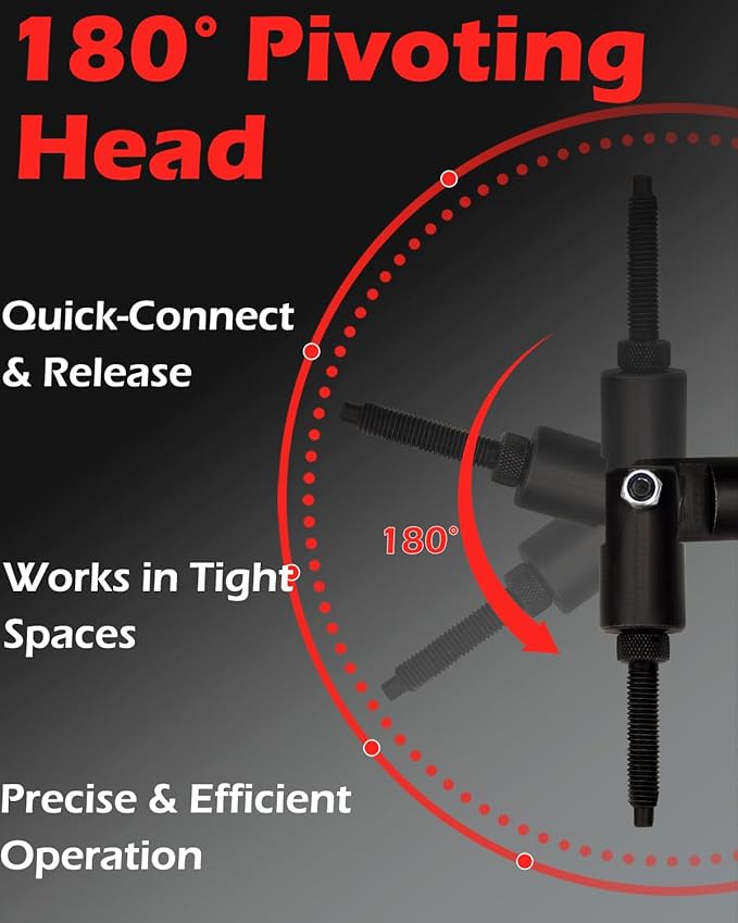 Locking Pliers Slide Hammer Puller with Quick Release Swivel Connector for Nail Bolt Pin Seal CV Axle Removal Tool,Silver