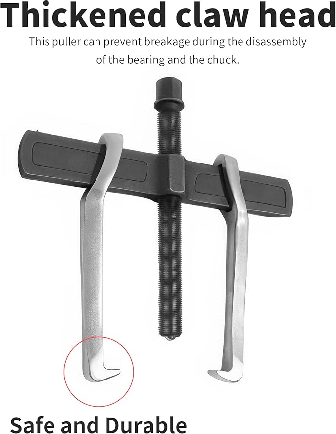 Beam 2 Jaw Puller 6.5" Universal Bearing Gear Pullers with 165mm Hexagonal Head Screw,High Carbon Steel Pullers,Adjuestable Pulley Removal Tool for Bearings/Flywheels/Pulleys Remove