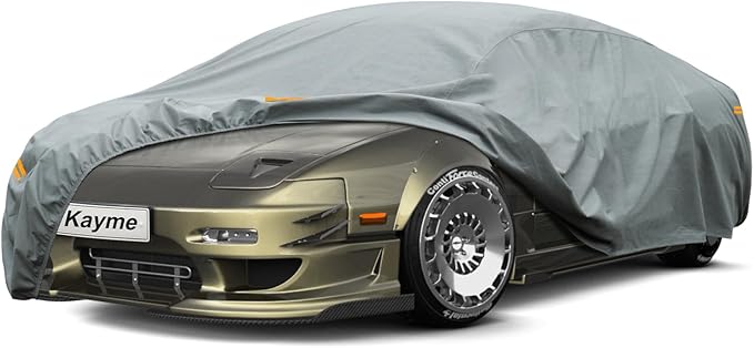 Kayme Heavy Duty Car Cover Custom Fit Nissan 240SX (1989-1998) Waterproof All Weather for Automobiles, Full Exterior Covers Sun Rain UV Protection.（Deliver About 3-10 Days）