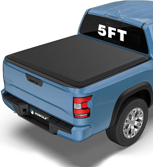 Soft Roll Up Truck Bed Tonneau Cover Fits 2005-2026 Frontier & 2009-2012 Suzuki Equator 5ft Bed (59.5") w/Track System | PR3 |
