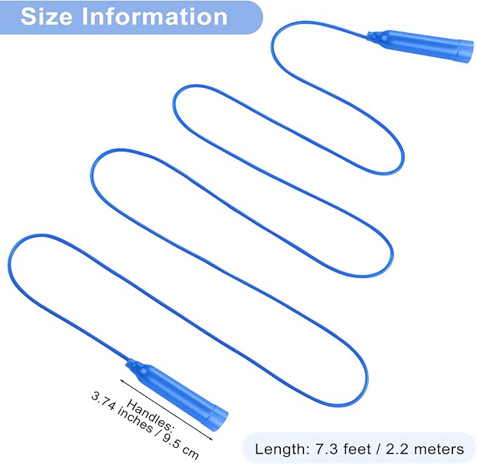 Elcoho 48 Packs Kids Jump Rope Set 7.3 Feet Adjustable Skipping Rope Colorful Kids Outdoor Jump Ropes for Kids Party Favors Outdoor Activity Birthday Reward Gift