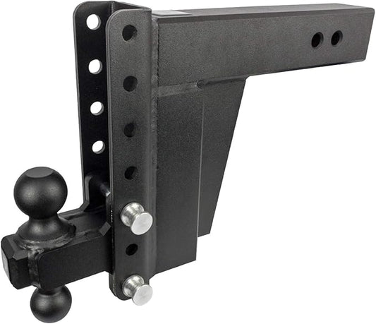 BulletProof Hitches - 3.0" Adjustable Extreme Duty Trailer Hitch (36,000 lb. Rating) - 8" Drop/Rise with 2" and 2 5/16" Dual Ball - Powder Coat, Solid Steel, Corrosion-Resistant