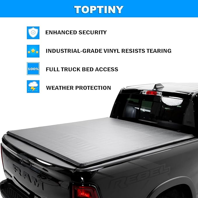 Soft Roll Up Truck Bed Tonneau Cover |SR016|Fits 2015-2026 Ford F150 5'5"Bed (66")