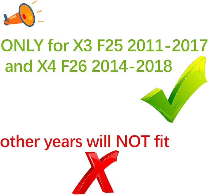 Automotive Grill Inserts for BMW X3 F25 2011-2017 and X4 F26 2014-2018 7-Beam (NOT for 2018 - up model of G02 X4)