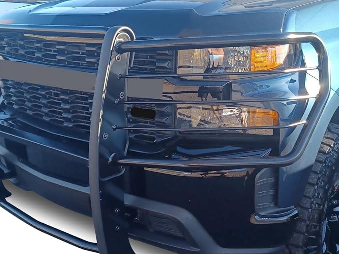 Black Horse Off Road Grille Guard Modular Black Compatible with 2019-2021 Chevrolet Silverado 1500/2022 Chevrolet Silverado 1500 LTD (Excl. 2019 Silverado 1500 LTD)-17GT29MA