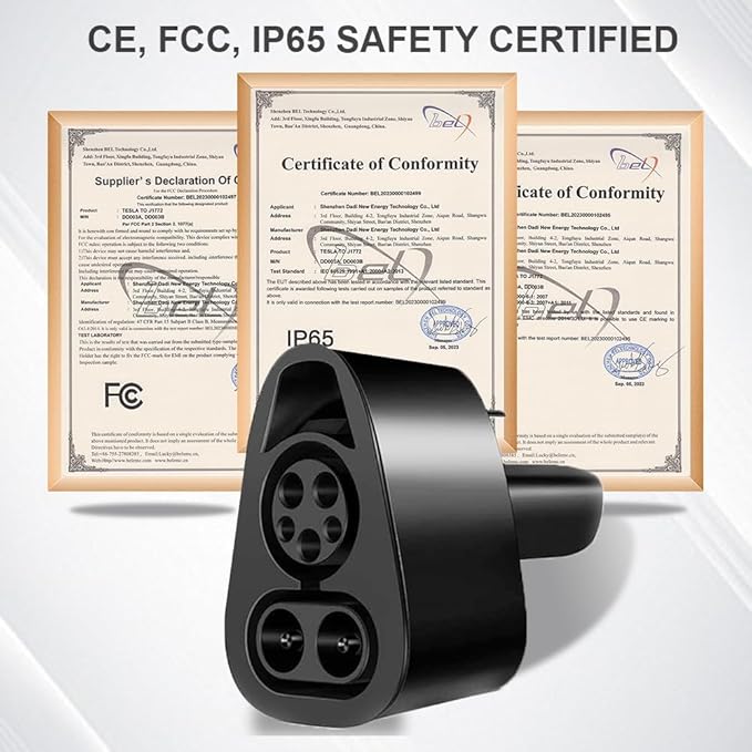 250 kW CCS1 to Tesla Adapter CCS to NACS, CCS Combo 1 Adapter for Tesla Models 2021 and Newer, for DC Level 3 Fast Charging Station