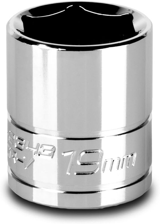 Capri Tools 19 mm Shallow Socket, 3/8-Inch Drive, 6-Point, Metric