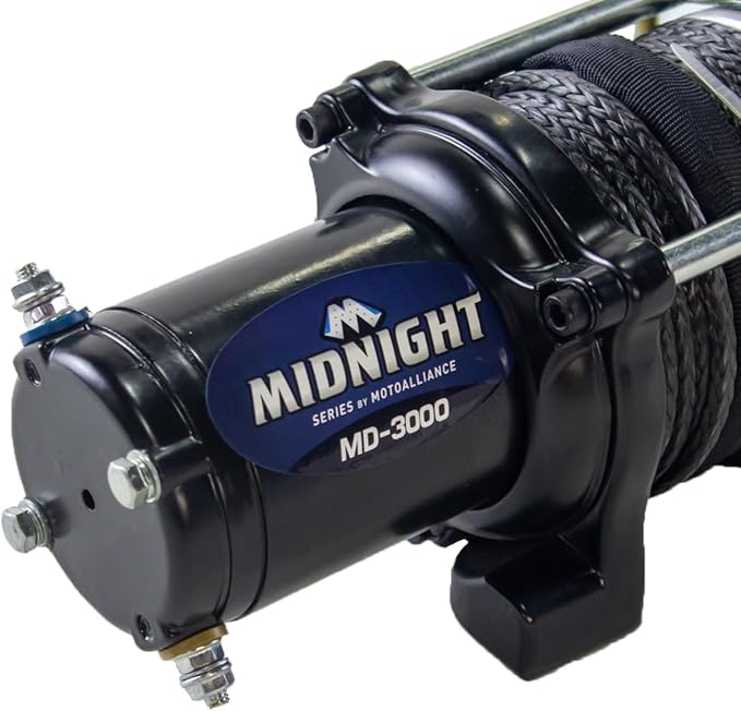MOTOALLIANCE® Viper 3000lb ATV/UTV Wireless Winch with 50' of Black Synthetic Winch Rope. Waterproof IP67 Rated and Designed in the USA