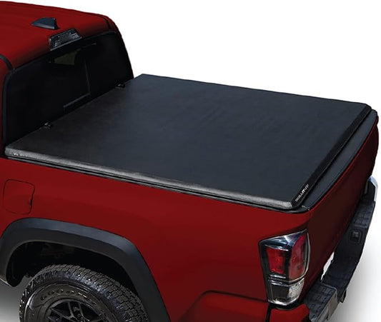 LEER ROLLITUP | Fits 2016-2023 Toyota Tacoma with 5’2" Bed with Track (Short Bed) | Soft Roll Up Truck Bed Tonneau Cover | 4R286 | Low-Profile, Easy 15-Minute Install - Fits Trail Edition (Black)