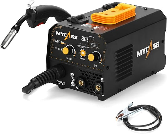 Welding Machine，MIG Welder with 2-in-1 Flux Core/Wand Welder Welder with 130 Amp 110 Volt Airless MIG Welder with Synergy IGBT Inverter Welder Portable Wire Welder