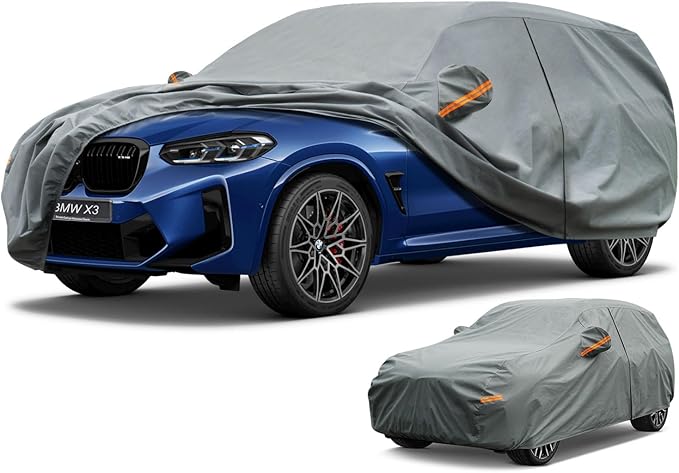 Kayme Heavy Duty SUV Car Cover Custom Fit BMW X3 (2010-2025) Waterproof All Weather for Automobiles, Full Exterior Covers Sun Rain UV Protection.