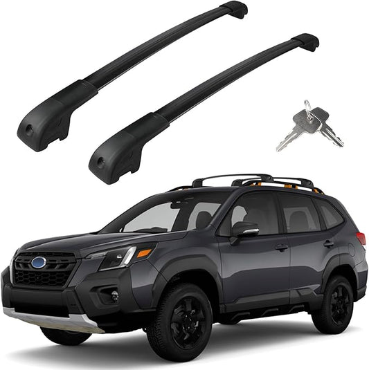 Roof Rack Cross Bars Compatible with Subaru Forester Wilderness 2022-2026, Adjustable Aluminum Heavy Duty 300 LBS Anti-Theft Lock Cargo Carrier Rooftop Crossbar Accessories for Bike, Snowboard,Luggage