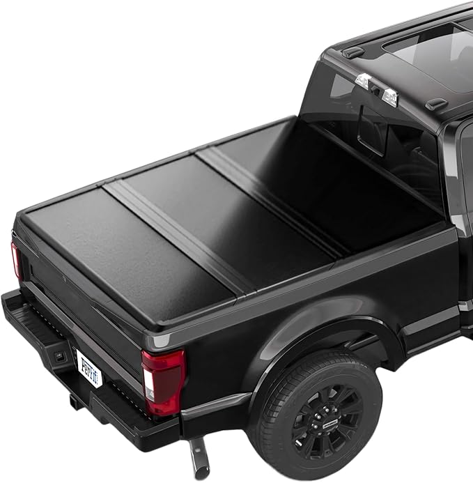 Perfit Liner 6.8 FT (82") Bed FRP Hard Tri-Fold Tonneau Cover for 1999-2024 25+Ford F-250 F-350 F-450 Super Duty Styleside/Fleetside Truck Cargo Topper, Hardtop, 3-Folding (NOT for Flareside/Stepside)