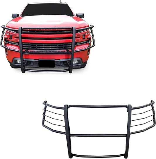 Black Horse Off Road Grille Guard Modular Black Compatible with 2019-2021 Chevrolet Silverado 1500/2022 Chevrolet Silverado 1500 LTD (Excl. 2019 Silverado 1500 LTD)-17GT29MA