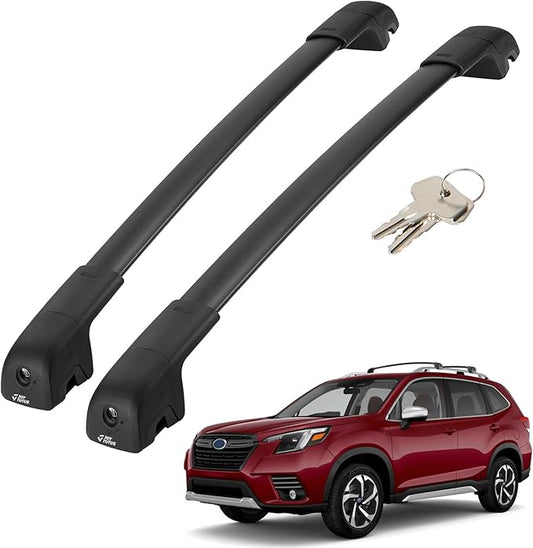 JOYTUTUS Car Roof Rack Crossbars, Compatible with Subaru Forester 2014-2026 with Lock (Not for Wilderness), 220LB Aluminum Crossbars for Roof Racks Trunks Kayaks Canoes Bicycles Skis
