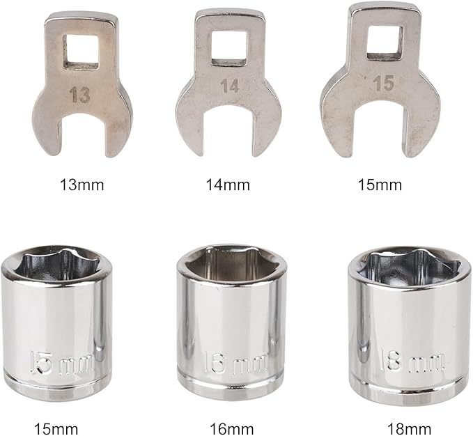 8PCS Serpentine Belt Tool Kit, Belt Tensioner Wrench Set 3/8" & 1/2" Drive for Automotive Engine Maintenance