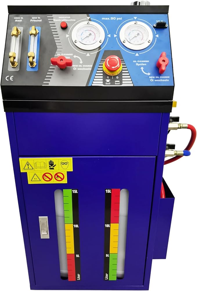 Automatic Engine Antifreeze Replacement Machine DC12V 70W Coolant Cleaning Oil Changer with 4galx2 Coolant Tank 58-101psi 13.2gal/min