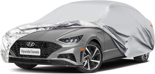 Waterproof Car Cover for Hyundai Sonata, 5 Layers Compatible with Hyundai Sonata All Weather, Snowproof Windproof Rain Ice Sun UV Protection
