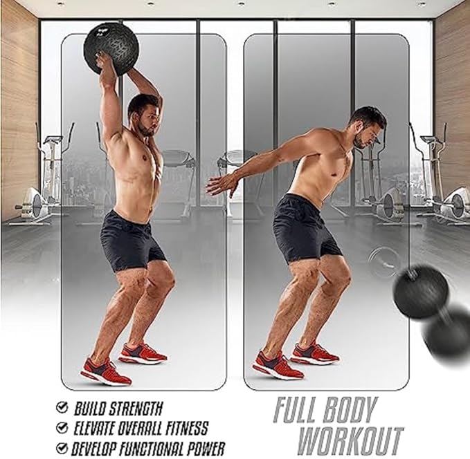 Yes4All Slam Balls, 10-40lb Weighted Ball Weight, Durable PVC Sand Filled Workout Dynamic Slam Ball for Core Strengthen