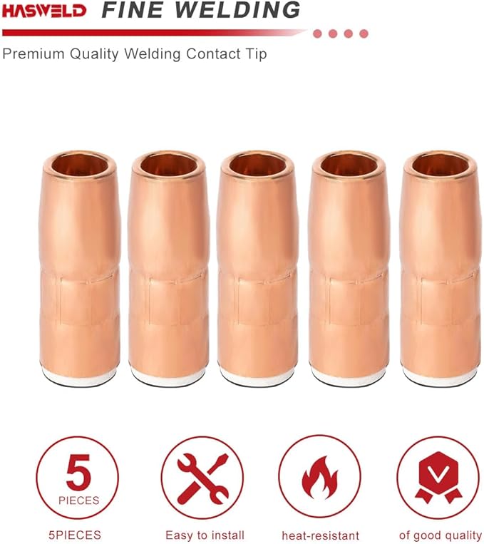 5-PK Nozzle N-M5818C 5/8" ID 1/8" Recess AccuLock MDX Fits Miller MDX-250 EZ-Select MIG Welding Guns Parts