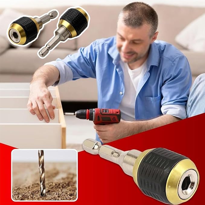 Hex Shaft Quick-Change Adapter for Power Drill – 6 PCS Heavy-Duty Socket Converter