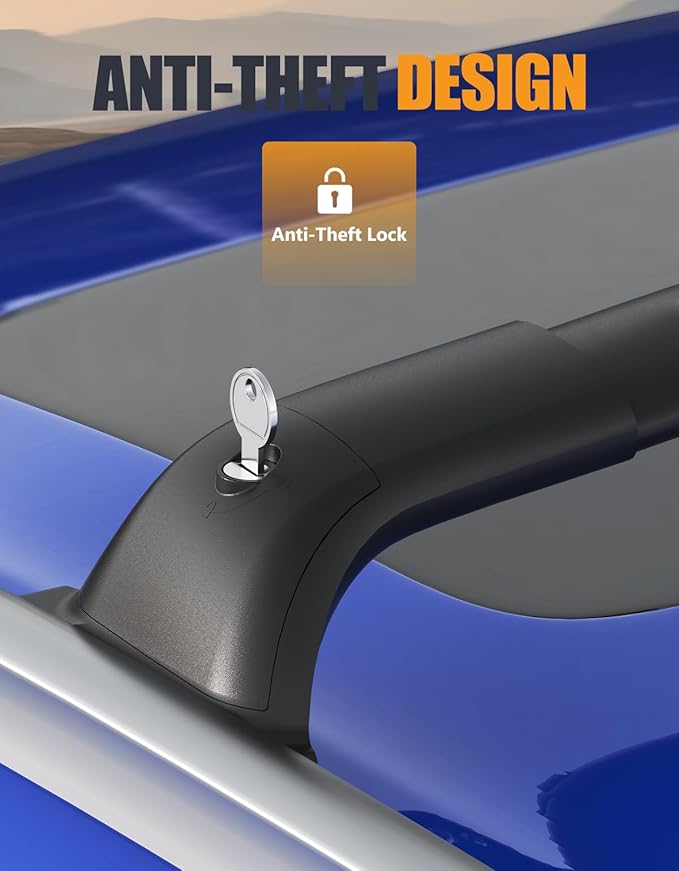 KINGGERI All Aluminum Roof Rack Cross Bars Compatible with Jeep Grand Cherokee L 2021-2026 and 2022-2026 Grand Cherokee WL. 260lb Lockable Heavy Duty Crossbars Rooftop Cargo Basket Luggage Kayak