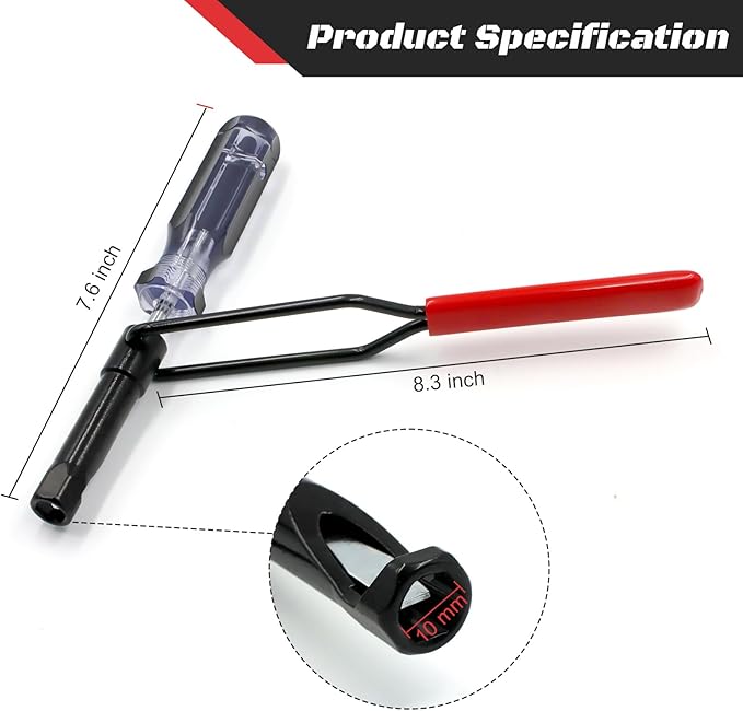 Handook Jam Nut Valve Adjustment Tool，with Feeler Gauges，Valve lash Adjustment Tool – for Honda, for Toyota, for Nissan, and Other Japanese Engines (10mm Model)