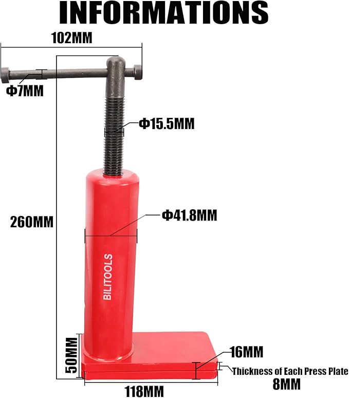 BILITOOLS Dual Multi Piston Brake Caliper Compression Tool, Heavy Duty Brake Pad Spreader Caliper Compressor Spreader Press Tool for 1 2 4 6 Piston