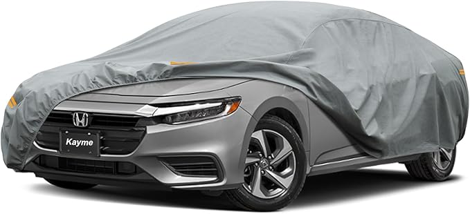 Kayme Heavy Duty Car Cover Custom Fit Honda Insight (1999-2006) Waterproof All Weather for Automobiles, Full Exterior Covers Sun Rain UV Protection.（Deliver About 3-10 Days）