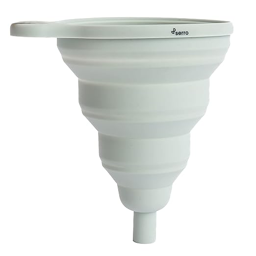 Silicone Collapsible & Coolant Funnel for Car & Oil Change with Sage Gray Matte Finish by Serro