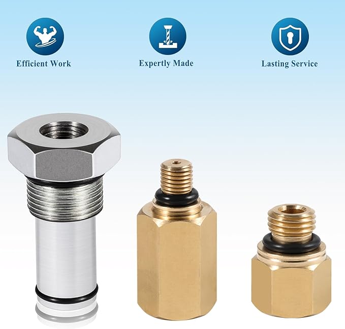 Bonbo 6.0 High Pressure Oil Pump IPR Valve Air Test Fitting Tool & Oil Rail Adapters Leak Test Kit, Fits for Ford 6.0L Powerstroke Diesel Engine (3 Pack)