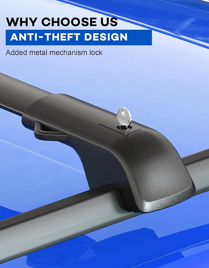 300lbs Roof Rack Cross Bars Compatible with Mercedes Benz GLE 2015-2025 with Raised Side Rails, Heavy Duty Aluminum Lockable Roof Rails Crossbars Cargo (Not for Panoramic sunroof)