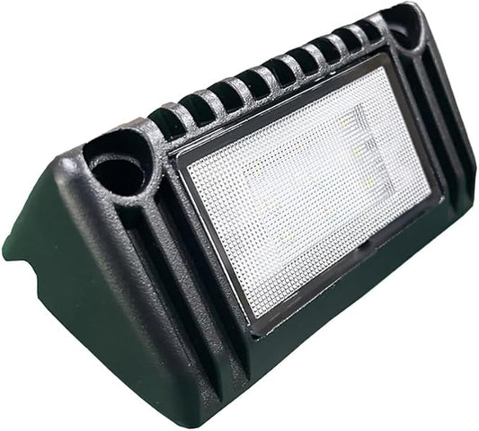 5 Inch LED RV Patio Lights Exterior, Awning Outdoor Porch Light Fixture, 12V/24V DC, 6000K Cool White, Down Angle Flood Beam, for Truck Boat Camper, Aluminum Housing Black Finish, 1 Pack