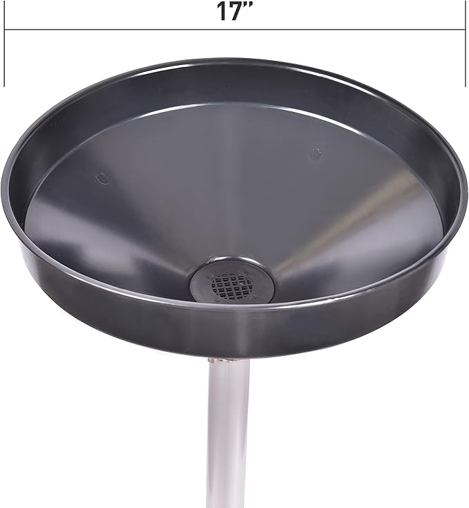 5 Gallon Portable Oil Lift Drain, Steel Oil Drain, Adjustable Height Waster Oil drain for Changing car and Truck Motor Oil, Red