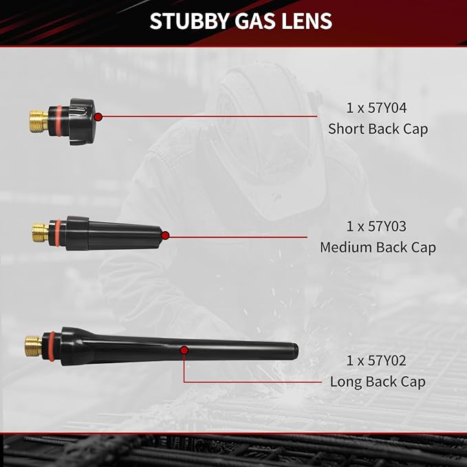 American Standard 71 Pcs TIG Welding Accessories Kit, TIG Welding Torch Stubby Gas Lens #12 Pyrex Glass Cup Kit For WP-17/18/26