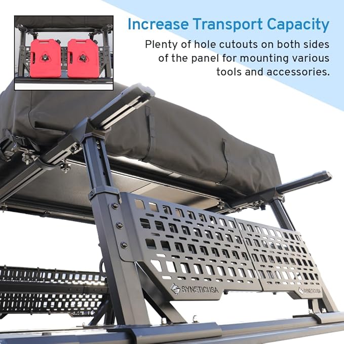 Syneticusa AR Automatic Retract Hard Tonneau Cover+R1 Rack+Side Panels Fits 2016-2026 Toyota Tacoma 5' Truck Bed Waterproof Accessories Retractable