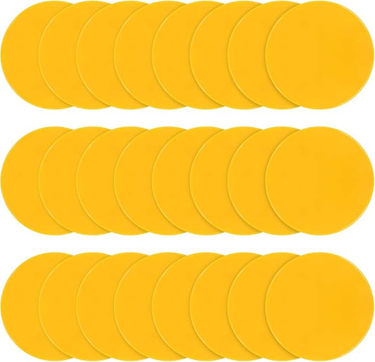 Poly Spots Spot Markers for Gym Floor 9 inch Flat Cones 12/24Pcs Non Slip Rubber Floor Dots for Kids Soccer Basketball Sports Speed Agility Training, Preschool Classroom Activities