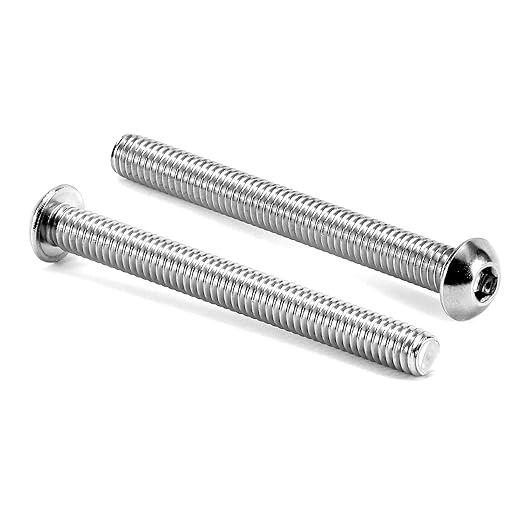 1/4-20 x 2-3/4" Button Head Socket Cap Bolts Screws, 10Pcs 304 Stainless Steel 18-8, Allen Hex Drive, Bright Finish by SG TZH(with Hex Spanner)
